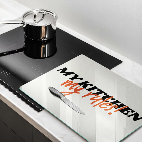 Tabla de cortar de vidrio My kitchen my rules
