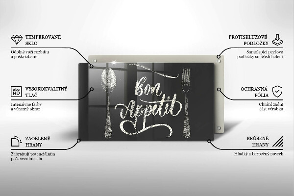 Tabla de cortar de vidrio Bon appetit