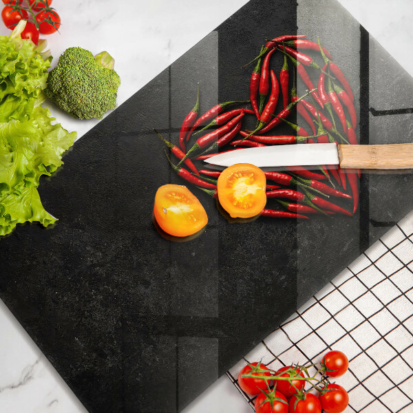 Tabla de cortar de vidrio Corazón de ají