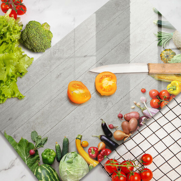 Tabla de cortar de vidrio Verduras en tablas