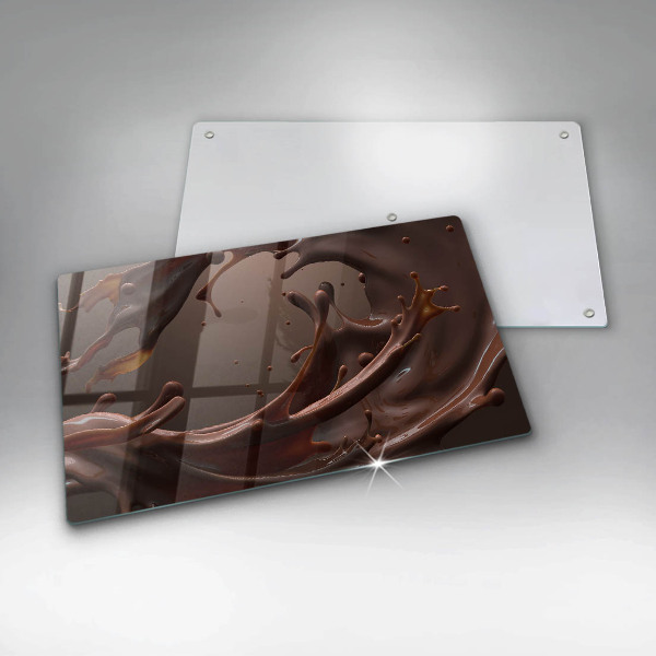 Tabla de cortar de vidrio Chocolate liquido