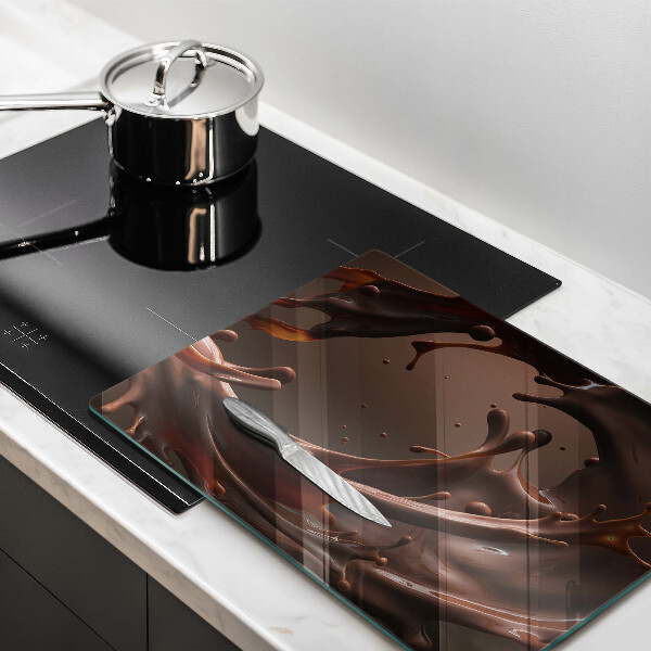 Tabla de cortar de vidrio Chocolate liquido