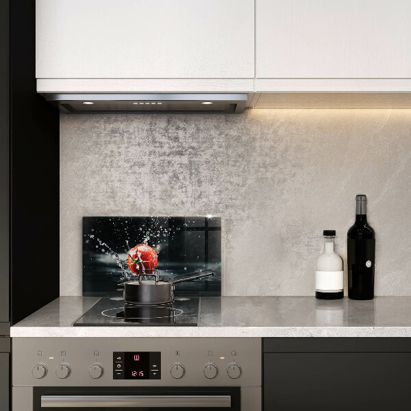 Tabla de cortar de vidrio Tomate en agua