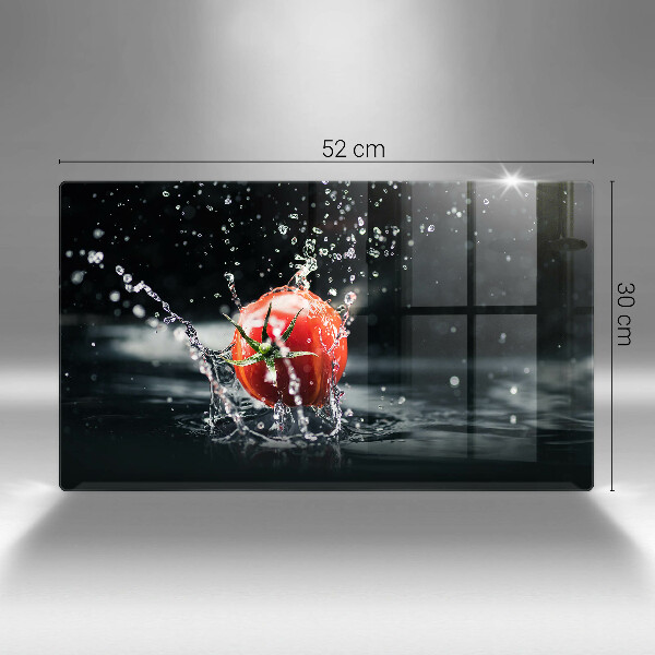 Tabla de cortar de vidrio Tomate en agua