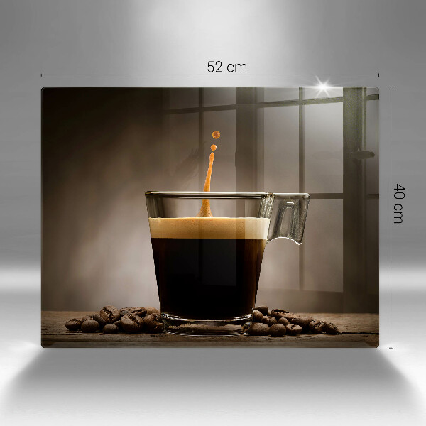 Tabla de cortar de vidrio Vidrio y granos de café