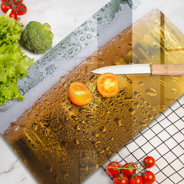 Tabla de cortar de vidrio Vaso de cerveza mojado