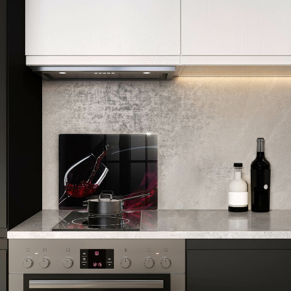 Tabla de cortar de vidrio Una copa de vino tinto