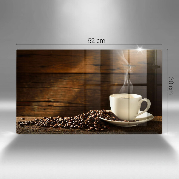Tabla de cortar de vidrio Taza de café de madera