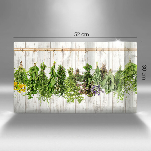 Tabla de cortar de vidrio Hierbas y plantas secas