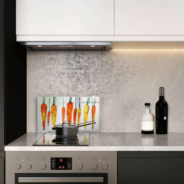 Tabla de cortar de vidrio Ilustración de zanahoria