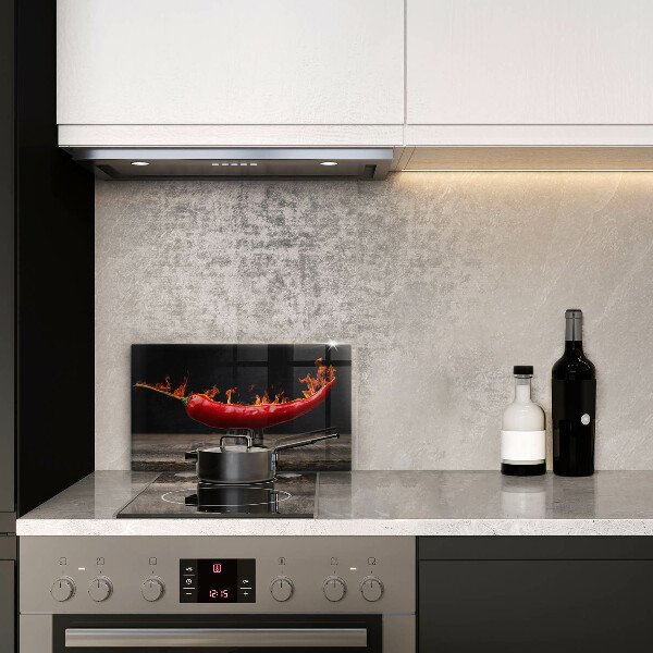 Tabla de cortar de vidrio Ají picante