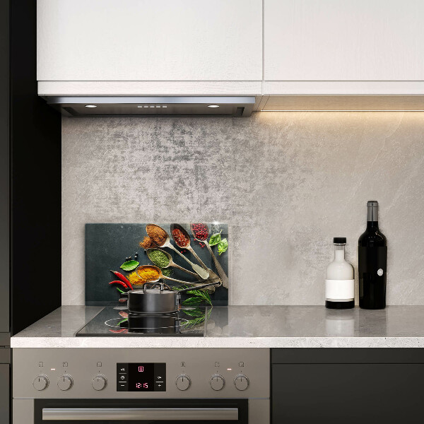 Tabla de cortar de vidrio Cucharas de cocina de especias