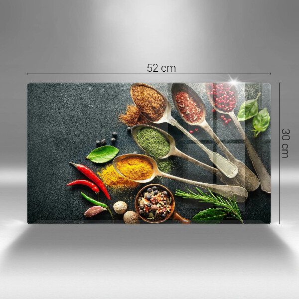 Tabla de cortar de vidrio Cucharas de cocina de especias