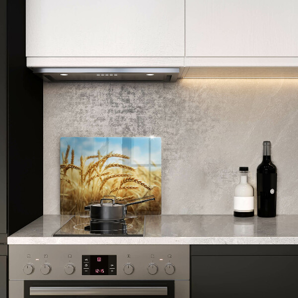 Tabla de cortar de vidrio Espigas de cereales en el campo