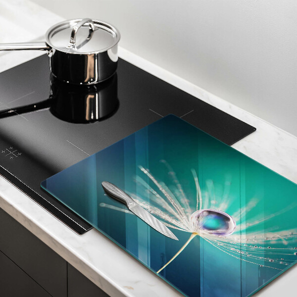 Tabla de cortar de vidrio Rocío sobre un diente de león