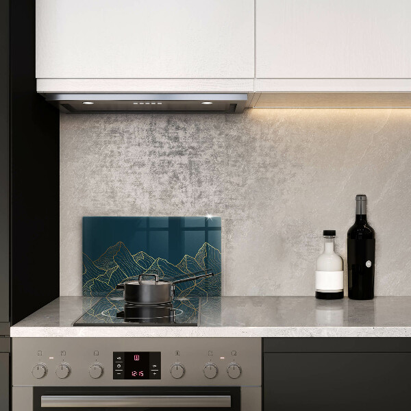 Tabla de cortar de vidrio Montañas abstractas