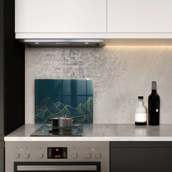 Tabla de cortar de vidrio Montañas abstractas