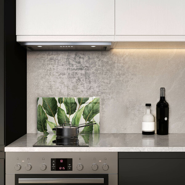 Tabla de cortar de vidrio Hojas de banana