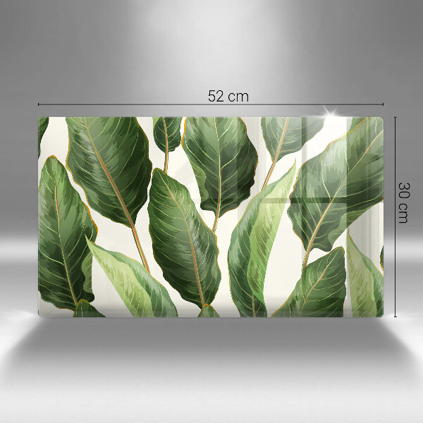 Tabla de cortar de vidrio Hojas de banana