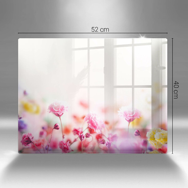 Tabla de cortar de vidrio Prado de flores