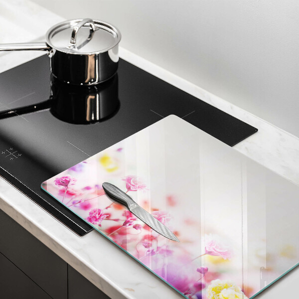 Tabla de cortar de vidrio Prado de flores