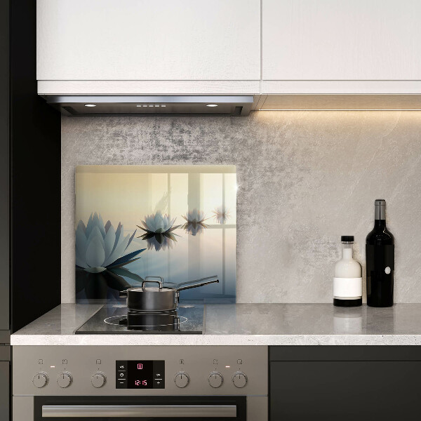 De vidrio templado Flores de lirio en el agua