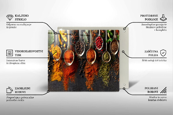 De vidrio templado Cucharas con especias