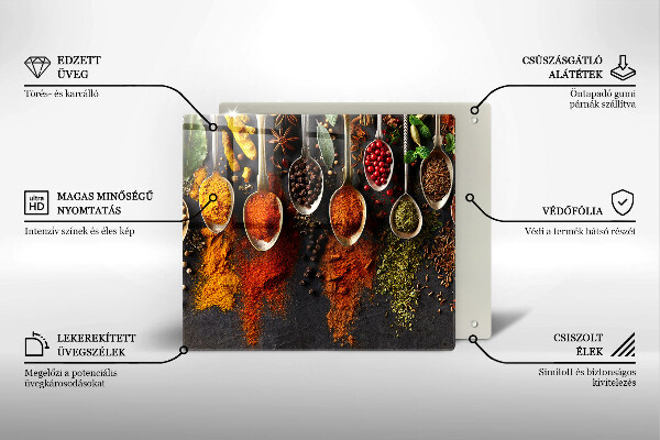 De vidrio templado Cucharas con especias