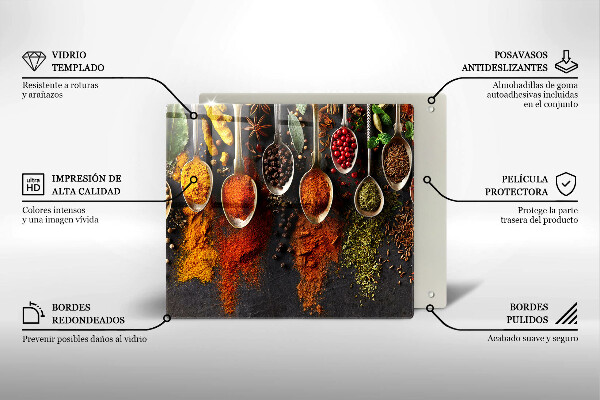 De vidrio templado Cucharas con especias