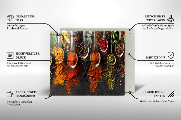 De vidrio templado Cucharas con especias