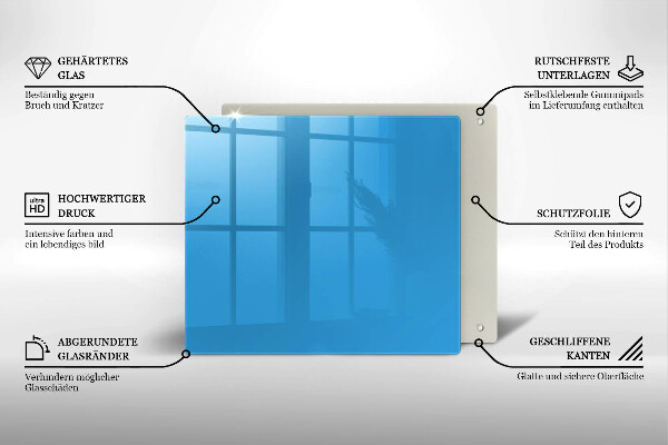 De vidrio templado Color azul