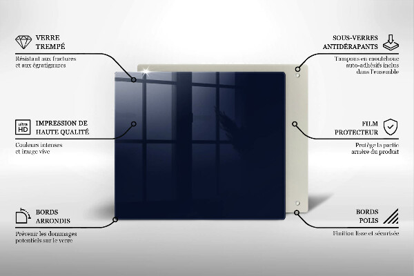 De vidrio templado Azul marino