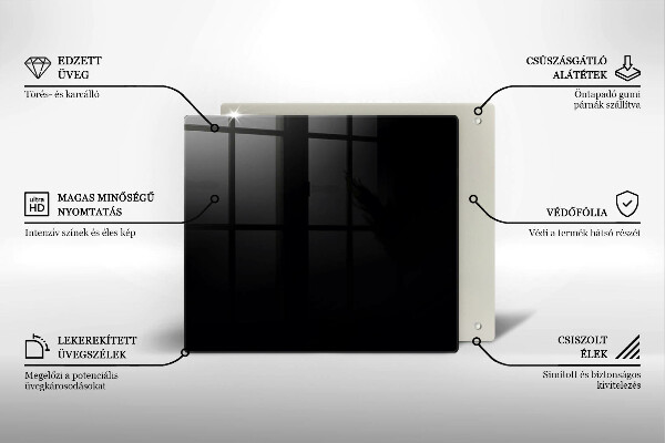 De vidrio templado De color negro