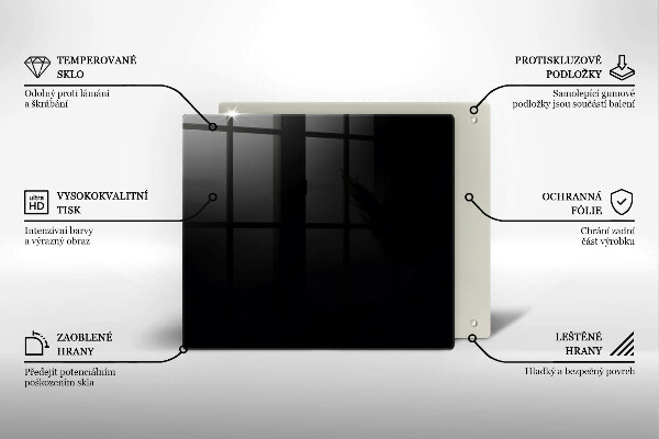 De vidrio templado De color negro