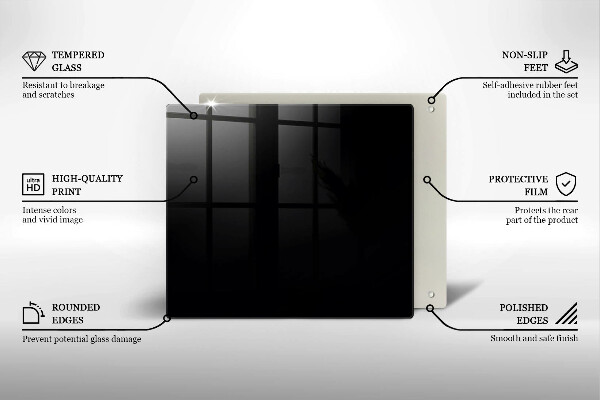 De vidrio templado De color negro