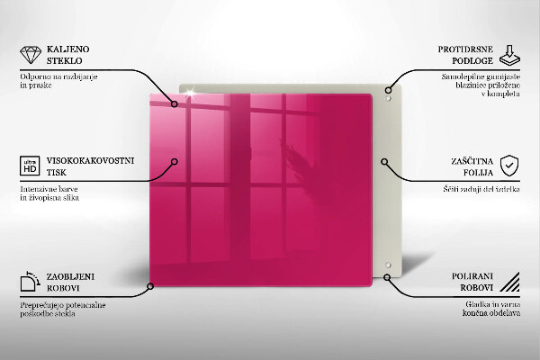 De vidrio templado Color rosa