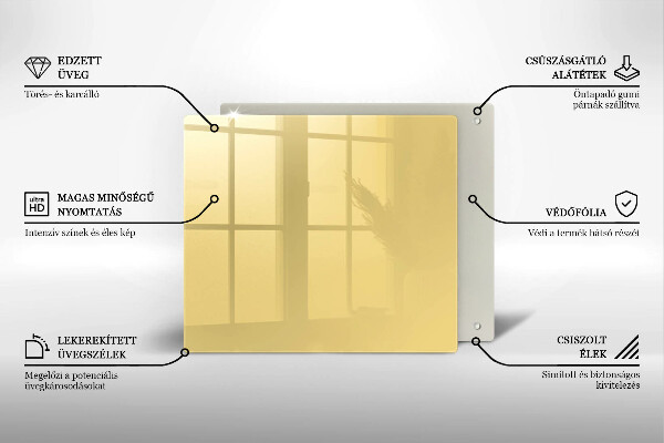 De vidrio templado Amarillo