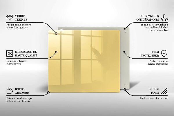 De vidrio templado Amarillo