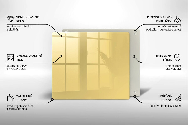 De vidrio templado Amarillo