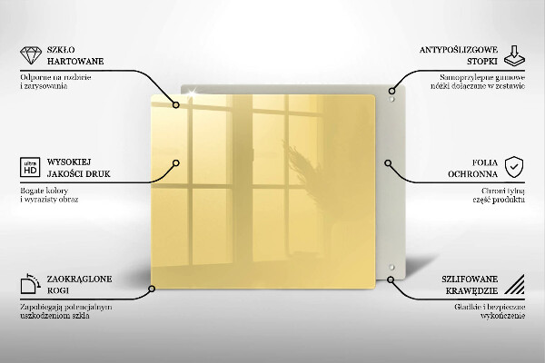 De vidrio templado Amarillo