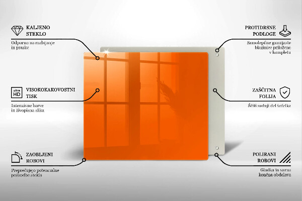 De vidrio templado Color naranja