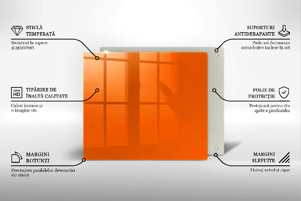 De vidrio templado Color naranja