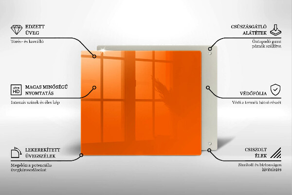 De vidrio templado Color naranja