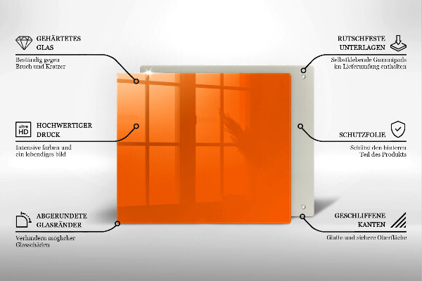 De vidrio templado Color naranja