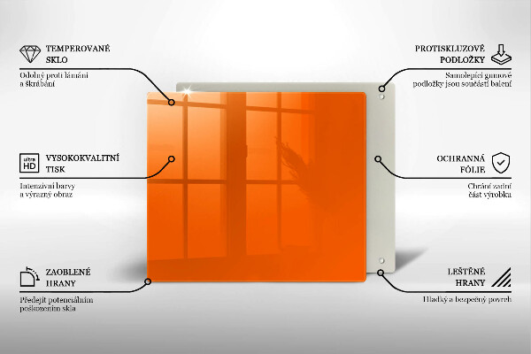 De vidrio templado Color naranja