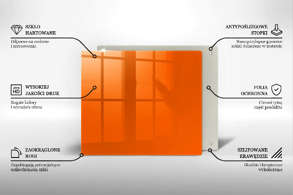 De vidrio templado Color naranja