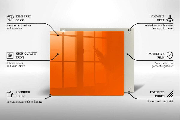 De vidrio templado Color naranja