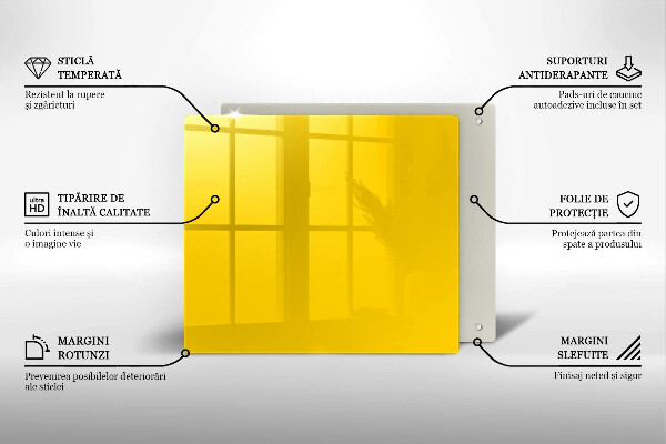 De vidrio templado Amarillo