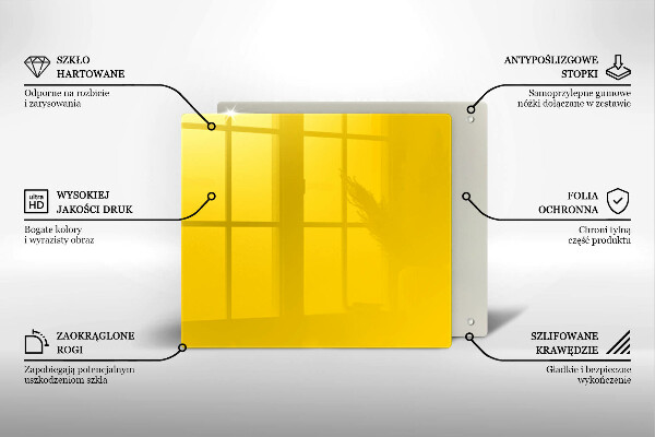 De vidrio templado Amarillo