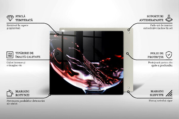 De vidrio templado Una copa de vino tinto
